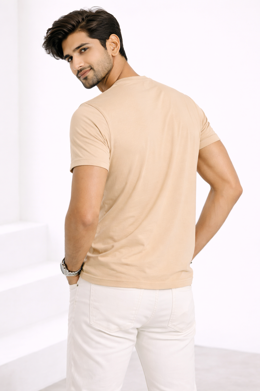 Men's Beige T-Shirt
