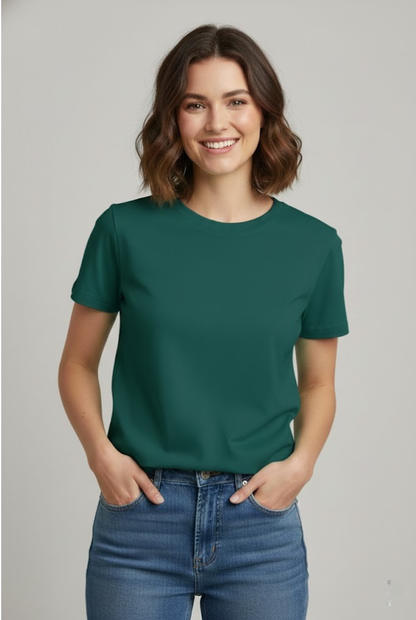 Women Peacock Green T-Shirt