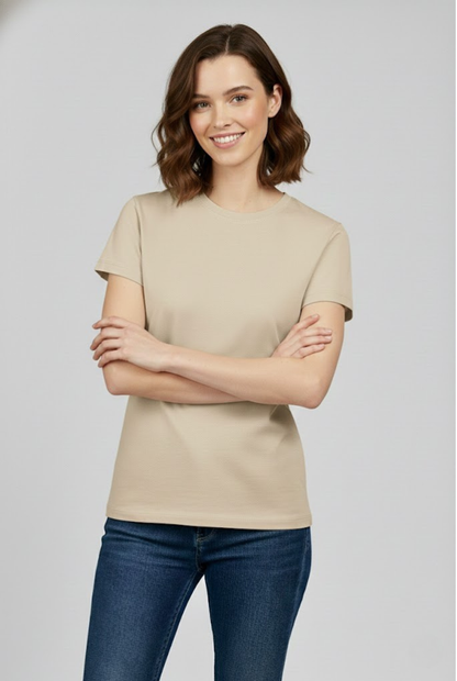 Women Beige T-Shirt