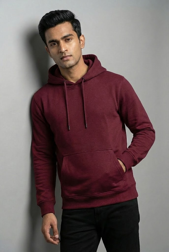 Maroon Men Hoodie
