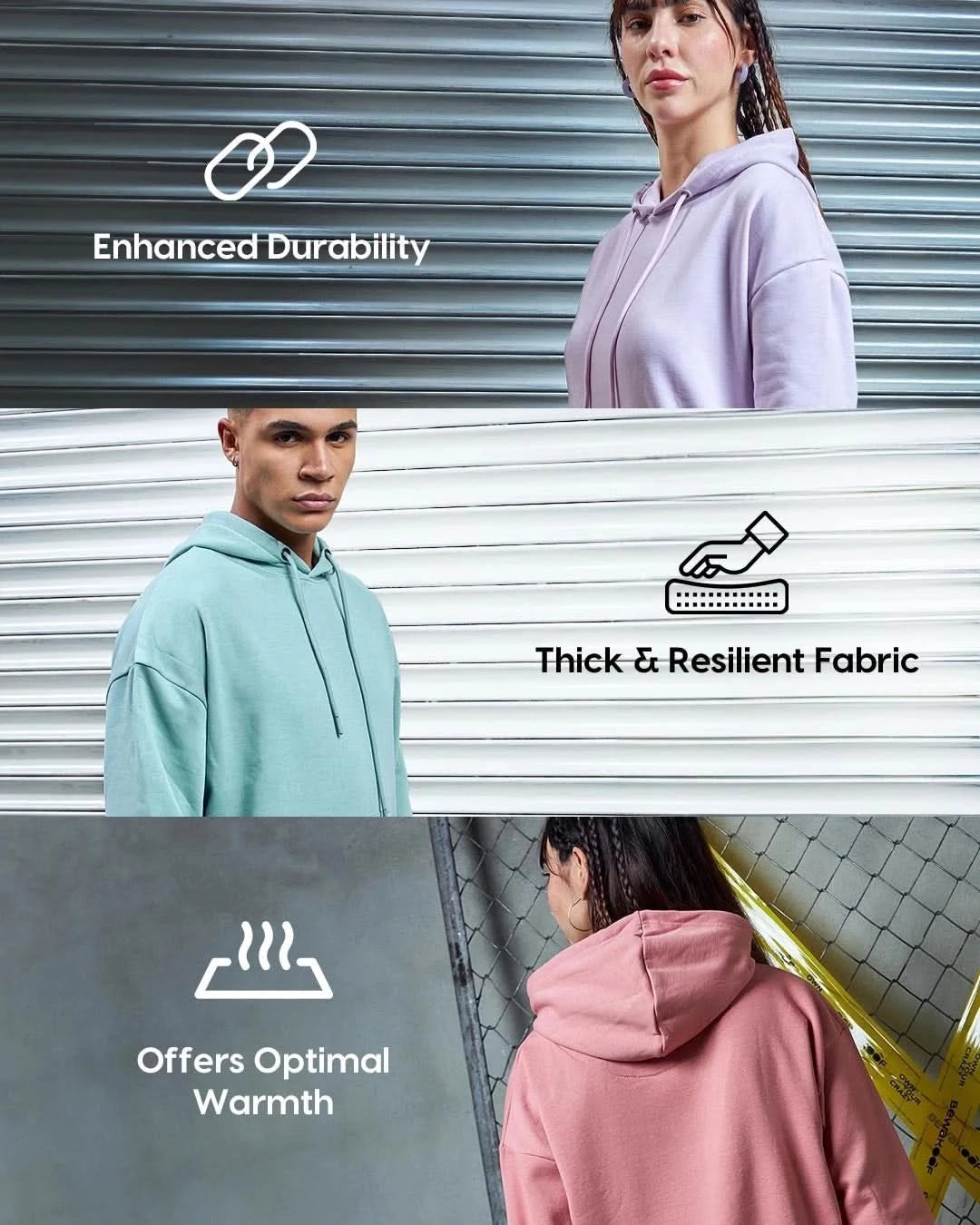 Men's Grey Milange Hoodie